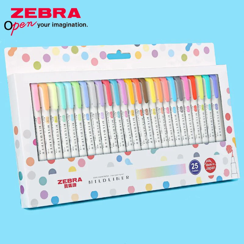 Zebra Pen Mildliner - ZEBRA Mildliner хайлайтер WKT7 Набор двусторонних