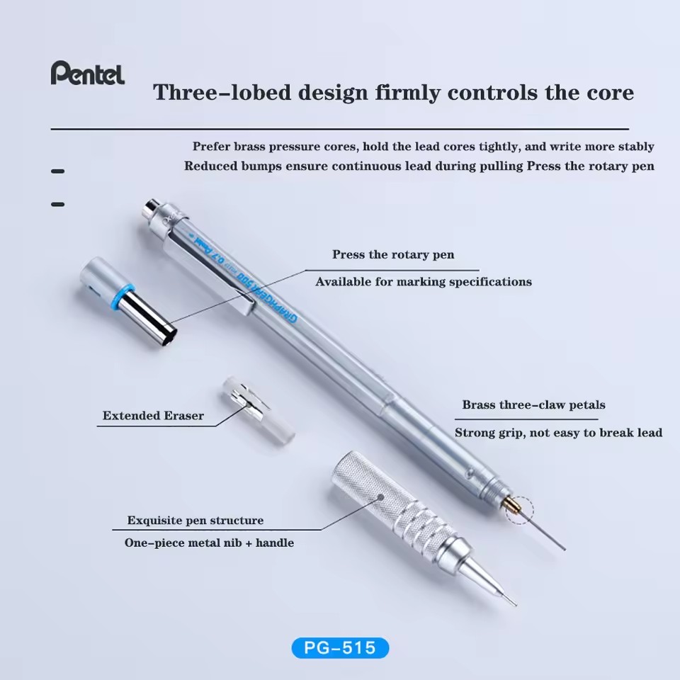 Япония Pentel Graph Gear Черте – обзор и цена Pentel Pen Energel